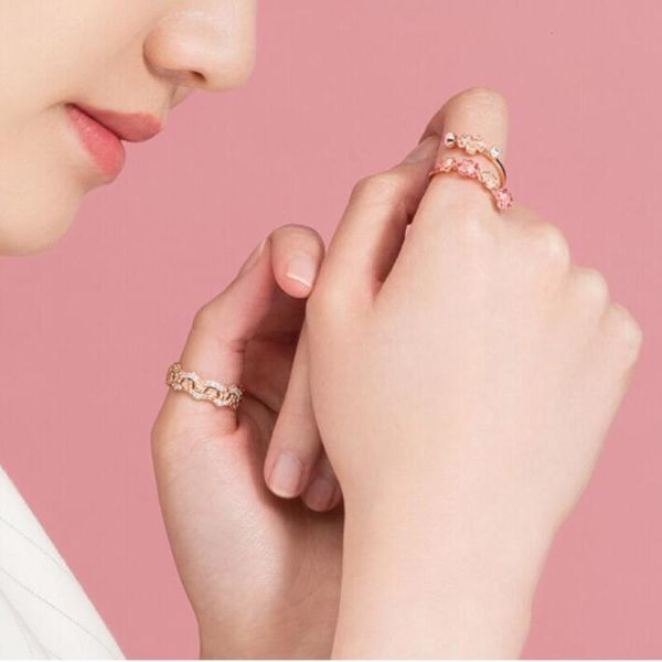 

flower ring cz new diamond open rings women jewelry for pandora 925 sterling silver wedding ring set with original box