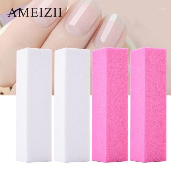 

women ladies sanding sponge nail file buffers block buffing manicure care for uv gel polish diy art tool1