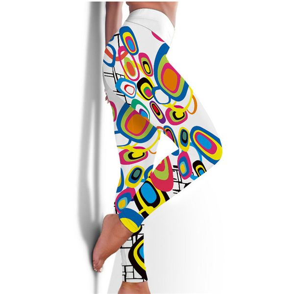 

trendy printed sweatpants lollipop pattern outfit printing soft leggings high waist yoga pants, White;red