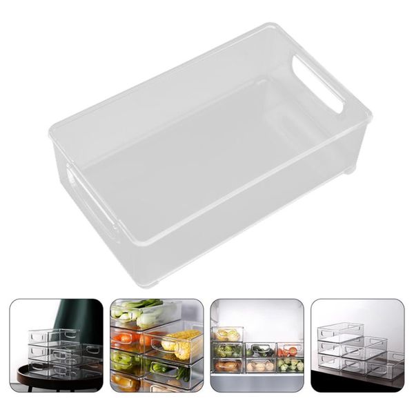 

storage drawers 1pc fridge box fresh keeping vegetable fruit holder (transparent)