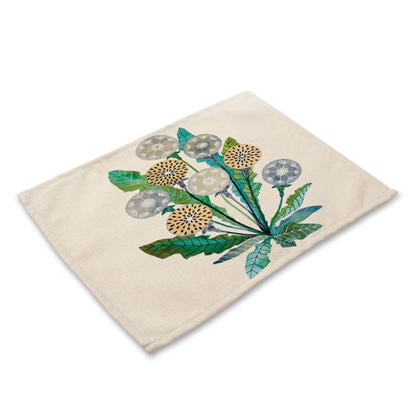 

mats & pads succulent plant pattern table mat kitchen decoration placemat green napkin for wedding dining accessories