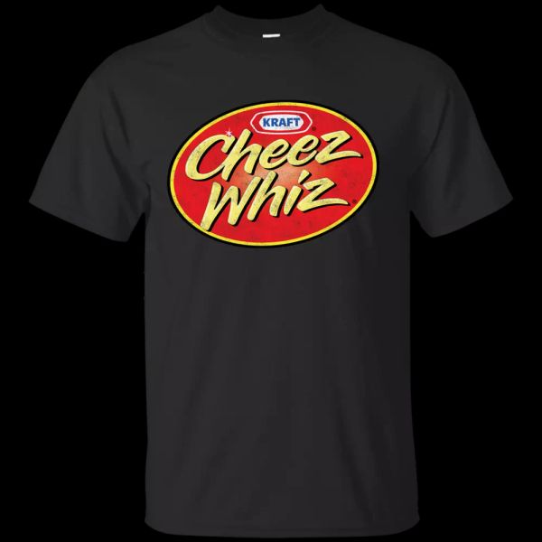 

Cheese Whiz, Retro, Distressed, Logo, T-shirt,, White;black