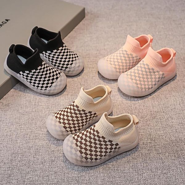 

first walkers kine panda baby sock shoes toddler boy girl breathable knitted fabric anti-slide soft prewalkers