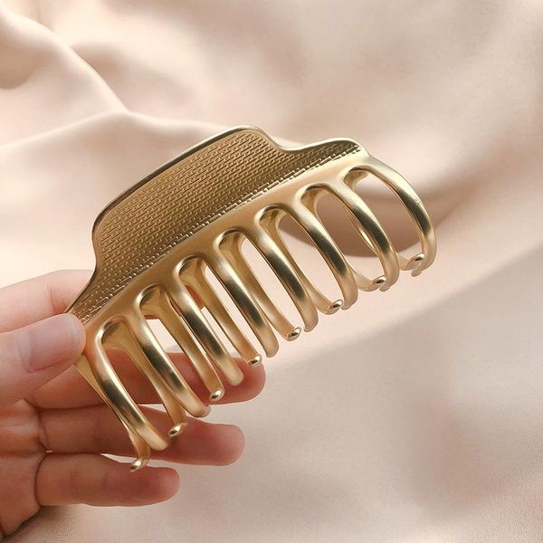 

hair clips & barrettes 2021 european american style fashion alloy catch clip simple and fashionable large metal girl accessories, Golden;silver