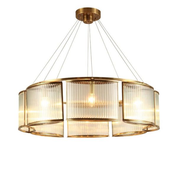 

pendant lamps all copper light luxury living room dining study bedroom glass chandelier simple post-modern style lamp