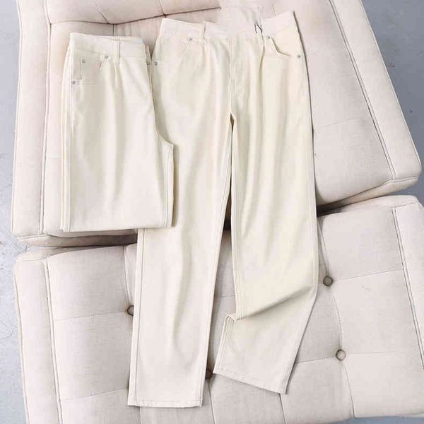 

new pants clothing, the new c fashion rice white high waist straight tube women's jeans trend 021606 clothing sale, Blue