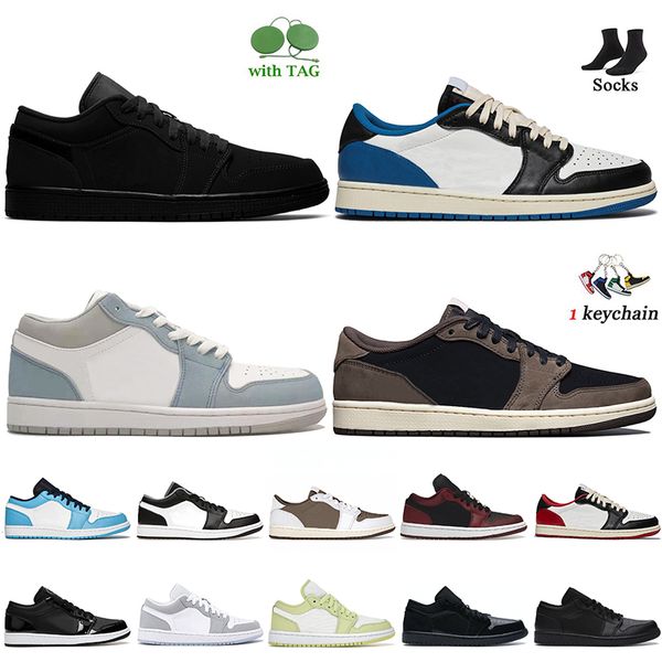 

jumpman 1 low women mens basketball shoes 1s triple black white cactus jacks fragment carbon fiber all-star unc limelight wolf grey og train, White;red