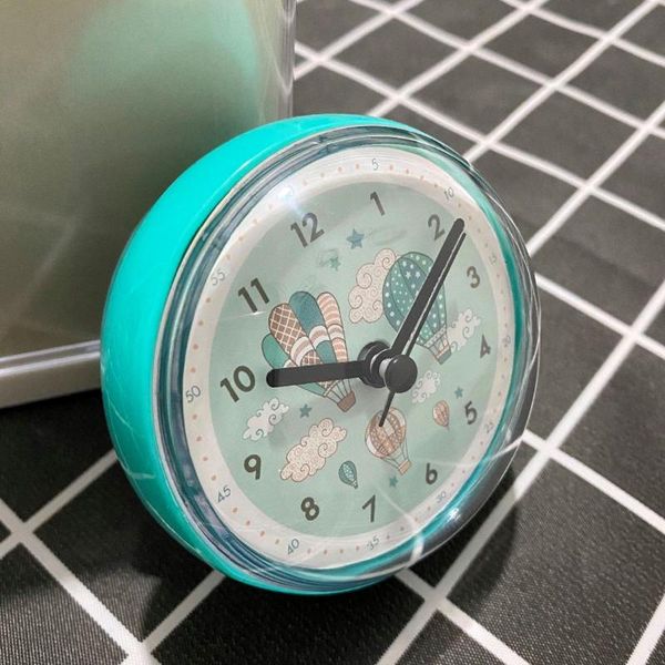 

wall clocks mini sucker clock bathroom anti-fog waterproof 7cm kitchen toilet small quartz table home