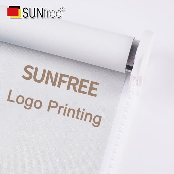 

blinds sunlogo print digital printing roller 100% blackout office storefront po advertising design custom size
