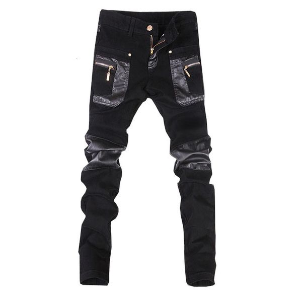 

pants skinny false leather pants, charter 28-34 (small size) a108, Black