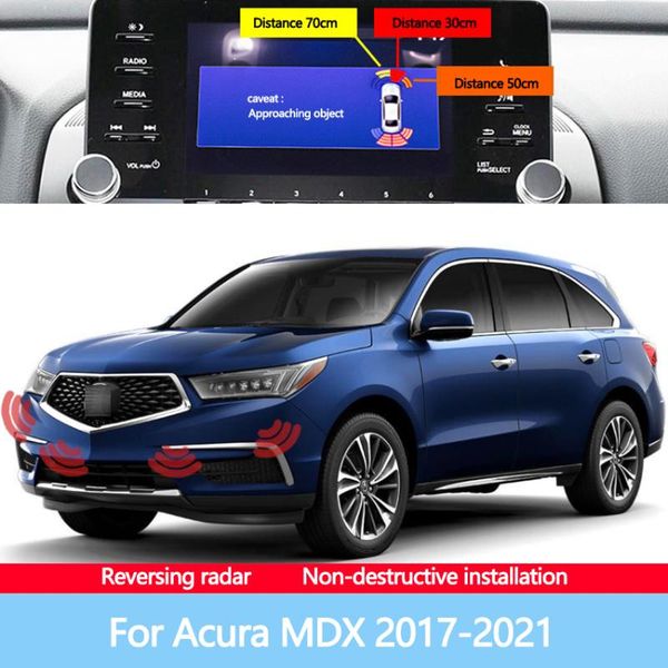 

car rear view cameras& parking sensors display screen reversing before after image radar sensor sound warning detection system for mdx