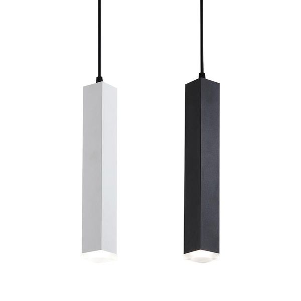 

pendant lamps led lights 12w track light kitchen fixture island dining room shop bar counter decoration cylinder pipe hanging