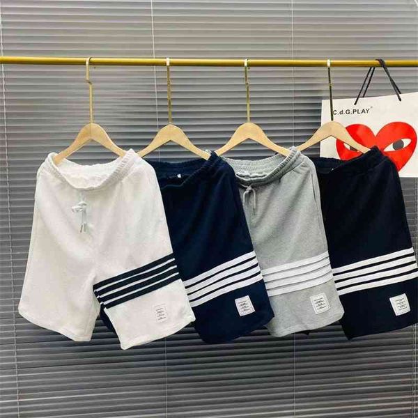 

summer new men's net red with casual capris tb four bar foreign style shorts trend, Black