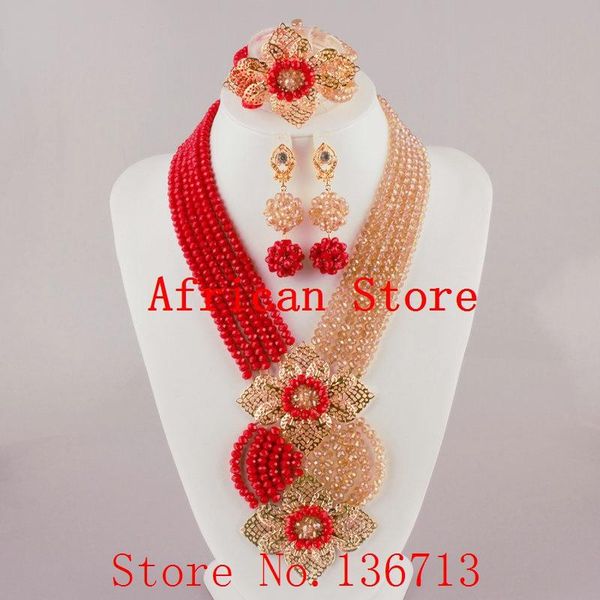 

earrings & necklace purple nigerian wedding african beads jewelry set crystal costume sd603-4, Silver