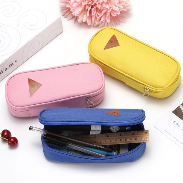 

aim korean case boxstationery simple pencil bags style candy color large capacity multi-functional flip pen bag stationery box