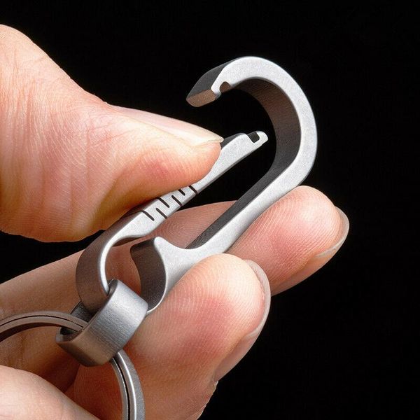 

cords, slings and webbing titanium alloy keychain key ring creative 1 body personality men women waist hanging simple backpack quick