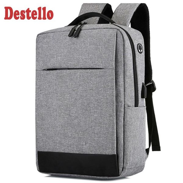 

backpack men fashion lapbusiness travel bag waterproof usb recharging portable notebook colleage school