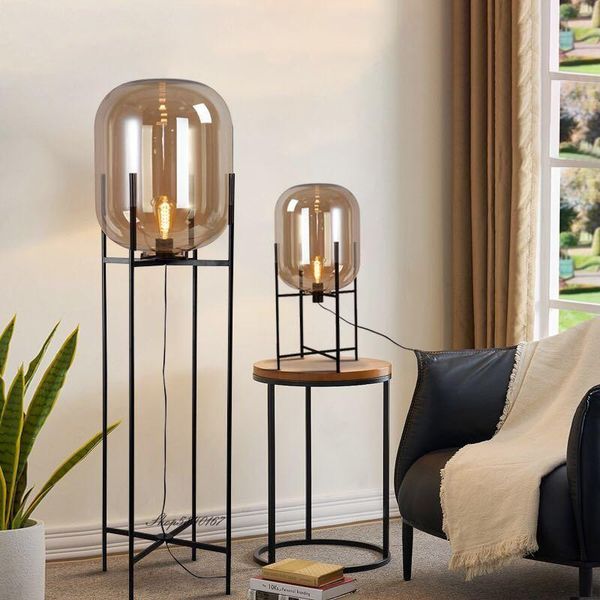 

nordic glass floor lamp led designer standing for living room bedroom art decor study lighting fixture stand table lamps