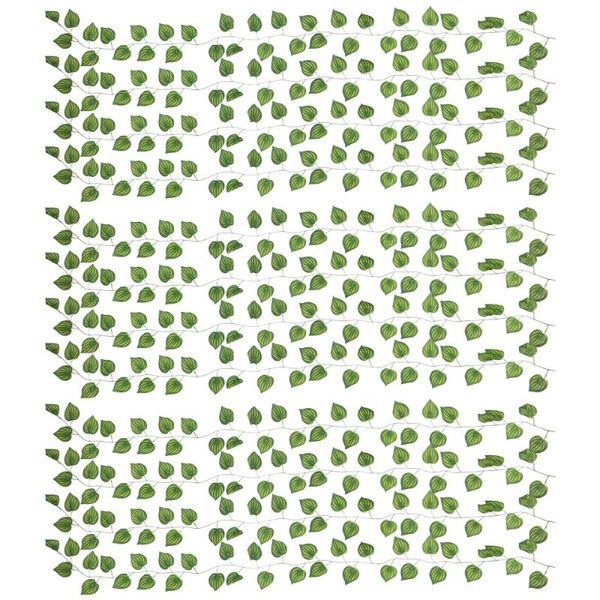 

12pcs simulation artificial watermelon leaf rattan green decor wall decorative flowers & wreaths