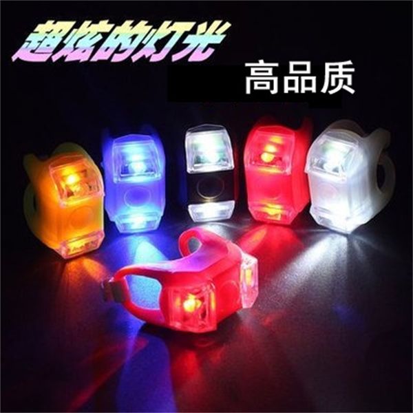

bicycle frog silicone warning led mountain road folding car tail lamp bicycle accessories equipment