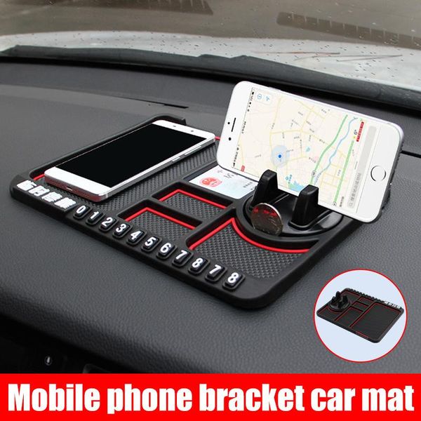 

cell phone mounts & holders car dashboard anti slip mat pad gps mobile holder stand number plate accessories qjy99