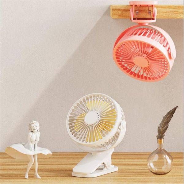 

other home decor mini desk clip fan 720 degree rotating rechargeable usb with battery for dormitory office bedroom