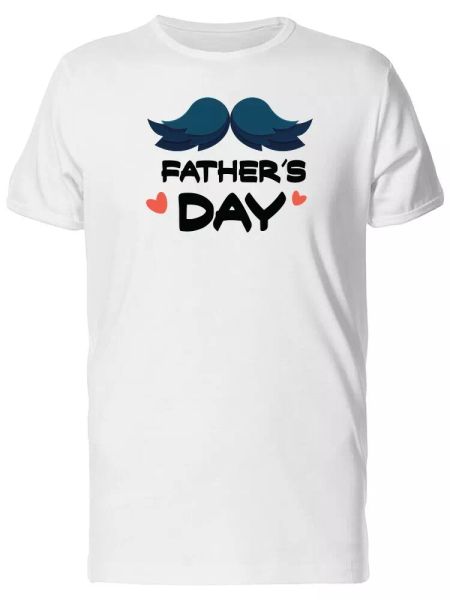 

Fathers Day Mustache & Hearts Men's Tee -Image by Shutterstock, White;black