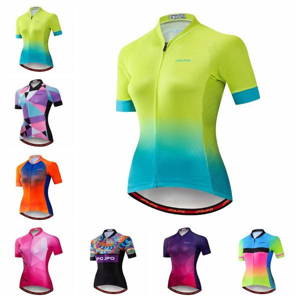 

cycling jersey women bike mountain road mtb bicycle shirts short sleeve maillot racing summer clothing lady green blue jackets, Black;red