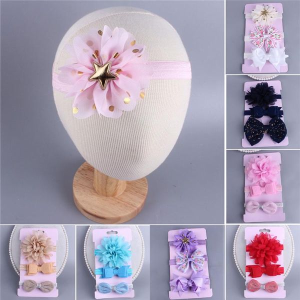 

hair accessories baby girls bows kids turban knot headband bow bands head wrap, Slivery;white