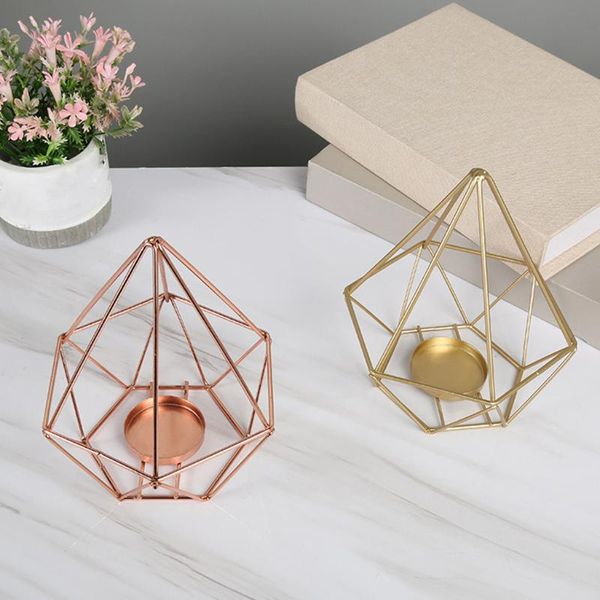 

chic geometric pillar candle holder sconce centerpiece christmas decor candles