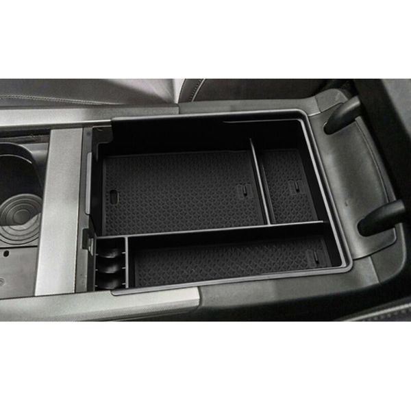 

car organizer tray storage wallet armrest 1x abs plastic center console non-slip mat