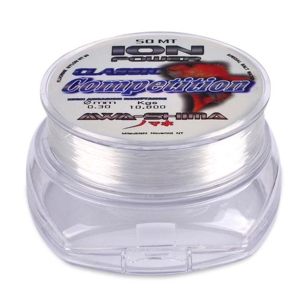 

50m monofilament nylon fishing line strong transparent wire (4.5) braid