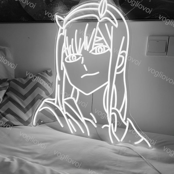 

led neon sign custom anime cartoon graphics model with transparent backplane ac100-240v uk eu us au plug for signature bar shop wedding deco