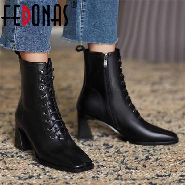 

concise side zipper boots for women genuine leather est women's loafers made of high heel ankle, Black