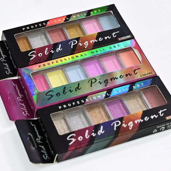 

nail glitter 6colros aurora mirror eye-shadow powder ,chorms pigment dust cosmetic grade eyeshadow manicure set, Silver;gold