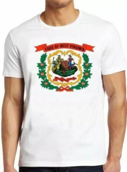 

west virginia flag vintage cool gift tee t shirt 4171, White;black