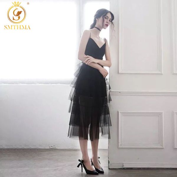 Sommer Glamorous Black Mesh Rüschen Kleid Elegante V-ausschnitt Ärmellose Runway Party Kleider Vestidos 210520