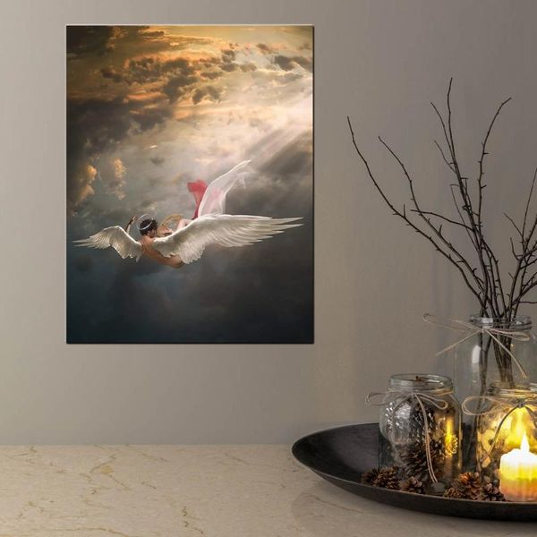 

vintage home decorations european retro mural greek mythology angel lucifer poster canvas prints hallway decor paintings