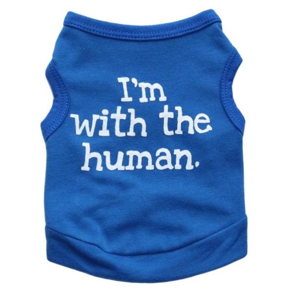 

dog apparel clothes letter clothing for dogs vest small super pet outfits cute spring summer i am with the human print ropa para perro