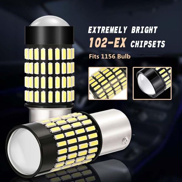 

emergency lights audew 2pcs reverse turn 1156 super bright low power led bulbs car brake daytime running signal light