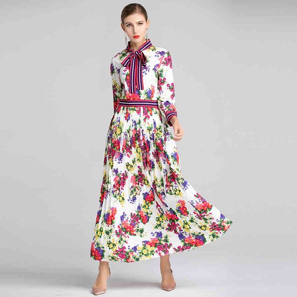 

dress seqinyy and plissado es 2021 women autumn winter size xxl for flesh of the glove printed flower elegant arc ed to ground, Black;gray