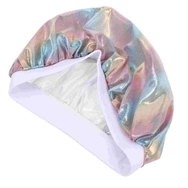 

shower caps elastic hat wide band bathing sleeping hair wrap