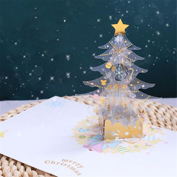 

greeting cards christmas decoration suit variety 3d crystal tree -up card