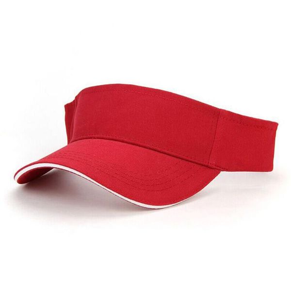 

men women party running adjustable outdoor casual visor cap training tennis golf solid summer visors, Blue;gray