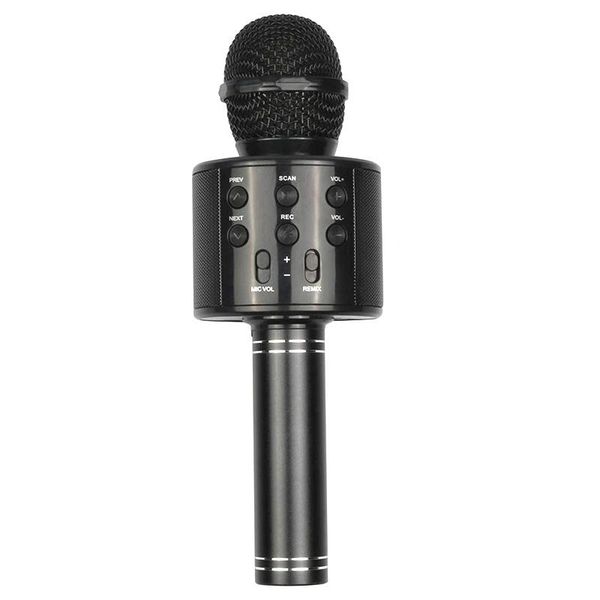 

microphones black portable handheld wireless bluetooth karaoke ok microphone and speaker mic record music ktv