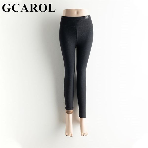 GCAROL Frauen Fleece Legging Gedruckt Tuch Label Sleamless Fitness Winter Kaninchen Plüsch Thermische Kälte Widerstand Unter Null 211215