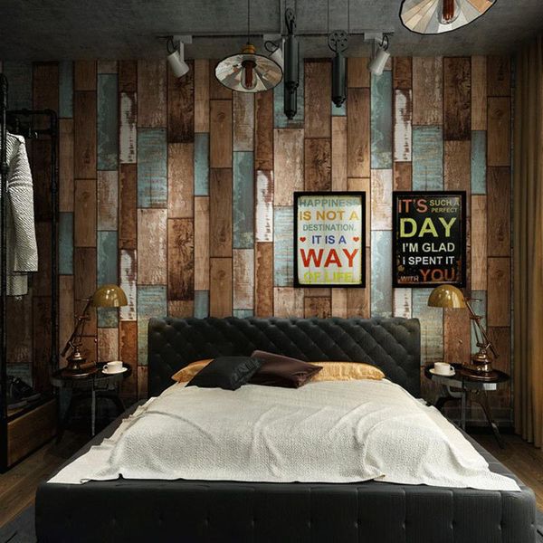 

wallpapers 10m waterproof retro nostalgic imitation wood plank wallpaper for bedroom living room office kitchen wall papers home decor