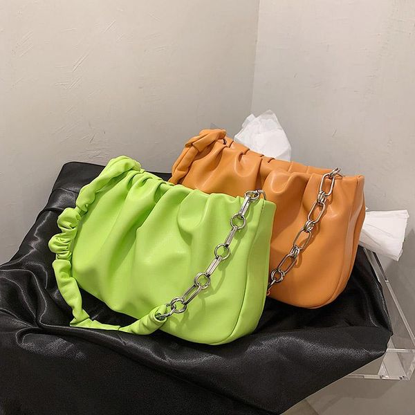 

evening bags soft pu leather underarm shoulder crossbody for women 2021 fashion ladies classic chain handbags and purse