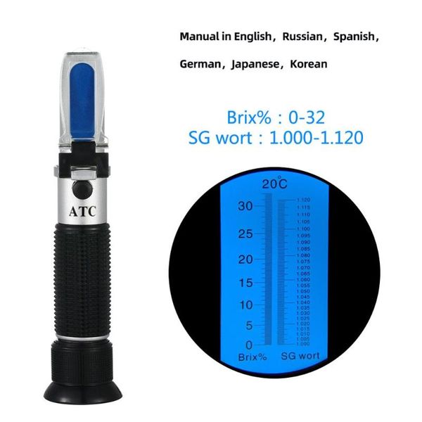 

3 in 1 hand held grape & alcohol refractometer for winemakers has three scales(0-25%vol , 0-40%brix,0-22baume) dfdf alcoholism
