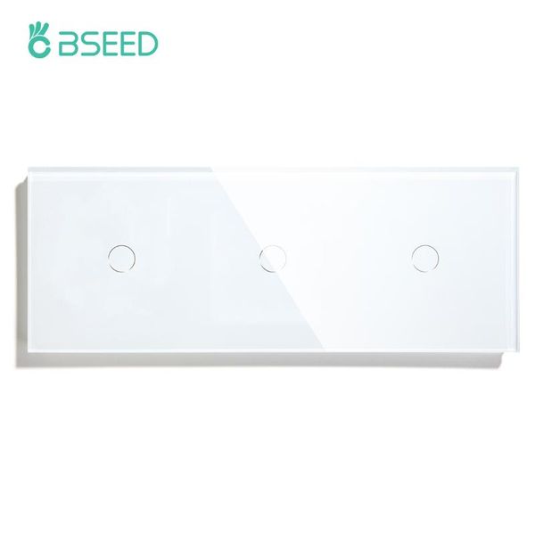 

smart home control bseed brand touch switch 3 gang 2 way eu standard sensor white black gold with glass panel improvement